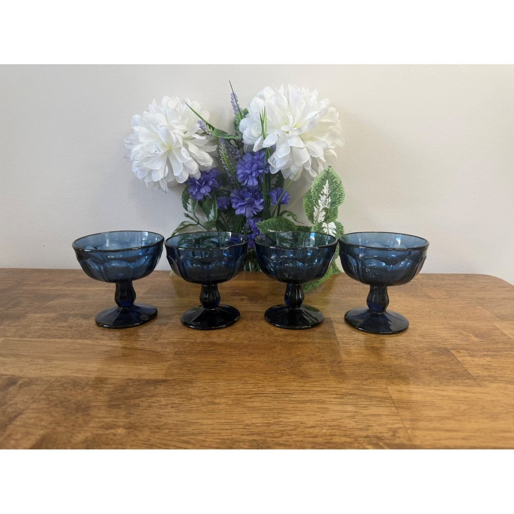 Vintage Noritake‎ Provincial Colonial Blue Dessert Bowls Set MCM Kitchen Retro